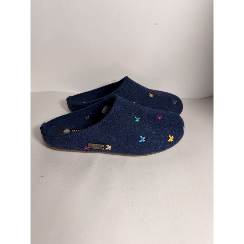 Haflinger Everest Farfalline Wool Slipper Clogs Jeans Blue Women EU 36 US 5 NWB⁠